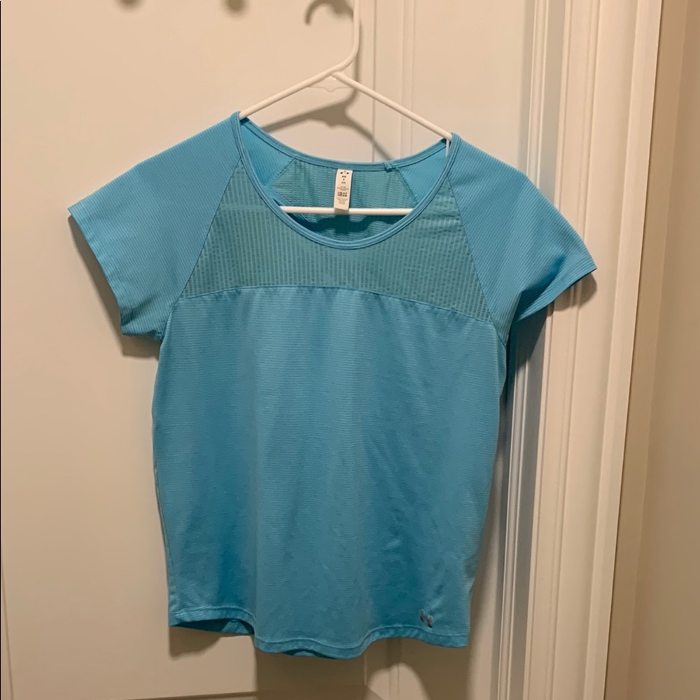Under Armor Women’s Athlete Blue Short Sleeve Top. Pre-owned . Size:SM.
